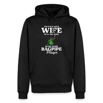 Conception de cornemuse pour Scotland Pride et cornemuse - Sweat à capuche Premium bio Homme - noir - Devant - Nico (187cm)