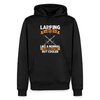 Citation de jeu de rôle fantastique pour le combat à l’épée - Sweat à capuche Premium bio Homme - noir - Devant - Nico (187cm)