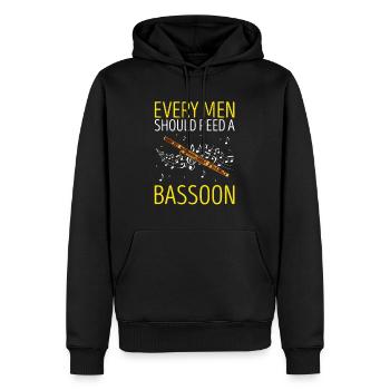 Orchester und Holzblasinstrument - Männer Premium Bio Hoodie - Schwarz - Vorne - Nico (187cm)