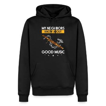 Conception bassoniste pour orchestre à vent - Sweat à capuche Premium bio Homme - noir - Devant - Nico (187cm)