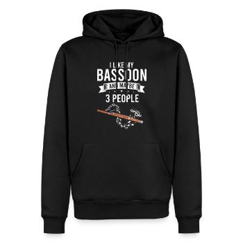 Conception bassoniste pour orchestre à vent - Sweat à capuche Premium bio Homme - noir - Devant - Nico (187cm)