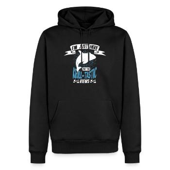 Whale watching design for whales - Men’s Premium Organic Hoodie - black - Front - Nico (187cm)