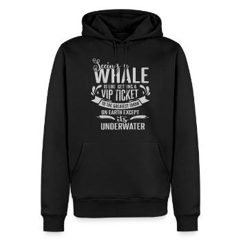 Meeressäuger für Orca-Beobachtung und Buckelwal - Männer Premium Bio Hoodie - Schwarz - Vorne - Nico (187cm)