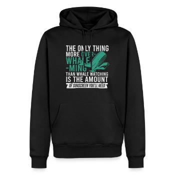 Whale watching design for whales - Men’s Premium Organic Hoodie - black - Front - Nico (187cm)