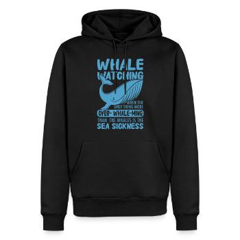 Meeressäuger für Orca-Beobachtung und Buckelwal - Männer Premium Bio Hoodie - Schwarz - Vorne - Nico (187cm)