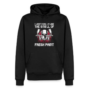 Kfz-Lackierer Angebot für Autolackierer - Männer Premium Bio Hoodie - Schwarz - Vorne - Nico (187cm)