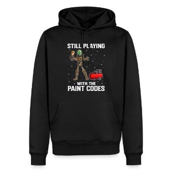 Kfz-Lackierer Angebot für Autolackierer - Männer Premium Bio Hoodie - Schwarz - Vorne - Nico (187cm)