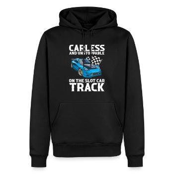 Devis Slot Car Racetrack pour Vintage Track Slot - Sweat à capuche Premium bio Homme - noir - Devant - Nico (187cm)