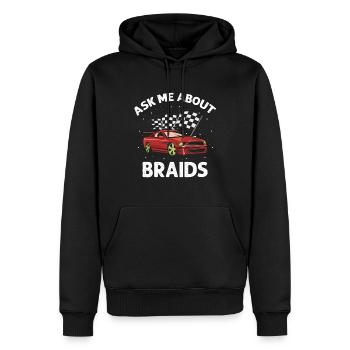 Devis Slot Car Racetrack pour Vintage Track Slot - Sweat à capuche Premium bio Homme - noir - Devant - Nico (187cm)