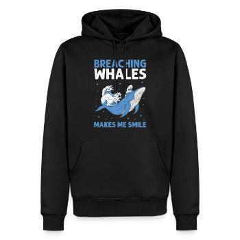 Ozean Meer Wal Zitat für Wal Meeressäugetiere - Männer Premium Bio Hoodie - Schwarz - Vorne - Nico (187cm)