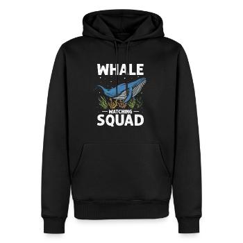 Meeressäuger für Orca-Beobachtung und Buckelwal - Männer Premium Bio Hoodie - Schwarz - Vorne - Nico (187cm)