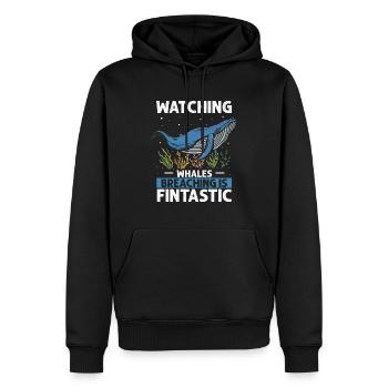 Ozean Meer Wal Zitat für Wal Meeressäugetiere - Männer Premium Bio Hoodie - Schwarz - Vorne - Nico (187cm)