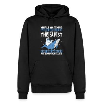 Ozean Meer Wal Zitat für Wal Meeressäugetiere - Männer Premium Bio Hoodie - Schwarz - Vorne - Nico (187cm)