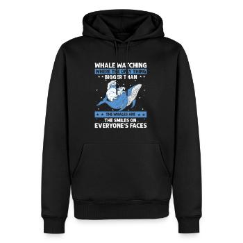 Ozean Meer Wal Zitat für Wal Meeressäugetiere - Männer Premium Bio Hoodie - Schwarz - Vorne - Nico (187cm)