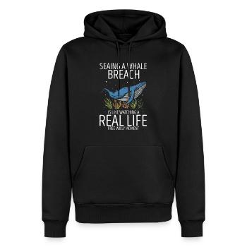 Ozean Meer Wal Zitat für Wal Meeressäugetiere - Männer Premium Bio Hoodie - Schwarz - Vorne - Nico (187cm)