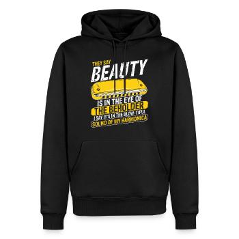 Französische Harfinisten und Harmonikaspieler - Männer Premium Bio Hoodie - Schwarz - Vorne - Nico (187cm)