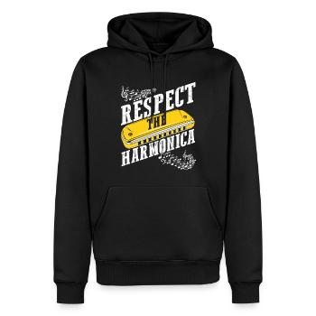 Mundharmonika Instrument und Mundharmonika - Männer Premium Bio Hoodie - Schwarz - Vorne - Nico (187cm)