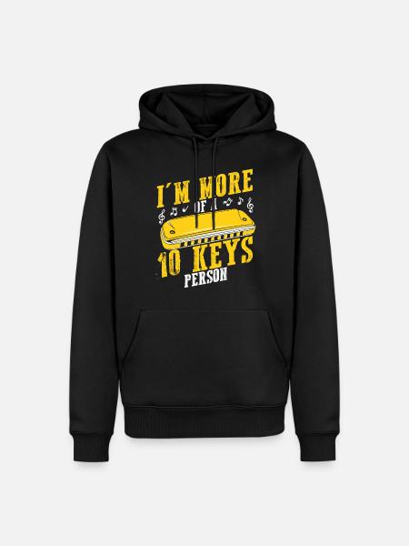 Harmonikaspieler für Munharmonika Spieler - Männer Premium Bio Hoodie - Schwarz