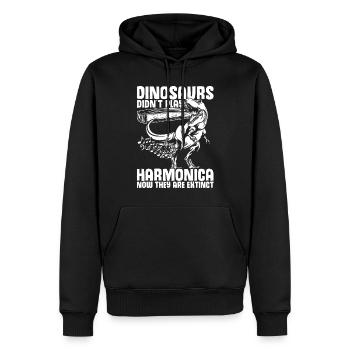Mundharmonika Spieler und Mundharmonika - Männer Premium Bio Hoodie - Schwarz - Vorne - Nico (187cm)