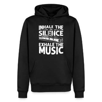 Französische Harfinisten und Harmonikaspieler - Männer Premium Bio Hoodie - Schwarz - Vorne - Nico (187cm)