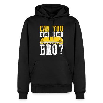Mundharmonika Instrument und Mundharmonika - Männer Premium Bio Hoodie - Schwarz - Vorne - Nico (187cm)