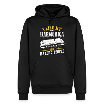 Harmonikaspieler für Munharmonika Spieler - Männer Premium Bio Hoodie - Schwarz - Vorne - Nico (187cm)