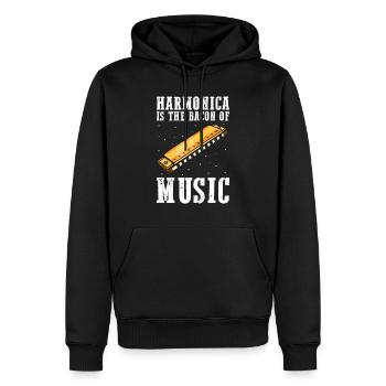 Französische Harfinisten und Harmonikaspieler - Männer Premium Bio Hoodie - Schwarz - Vorne - Nico (187cm)