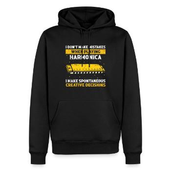 Harmonikaspieler für Munharmonika Spieler - Männer Premium Bio Hoodie - Schwarz - Vorne - Nico (187cm)