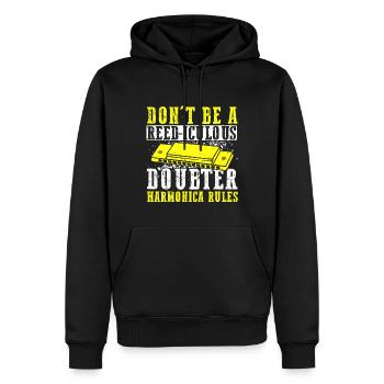 Mundharmonika Instrument und Mundharmonika - Männer Premium Bio Hoodie - Schwarz - Vorne - Nico (187cm)
