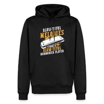 Französische Harfinisten und Harmonikaspieler - Männer Premium Bio Hoodie - Schwarz - Vorne - Nico (187cm)