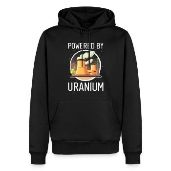 Kernenergie Spruch für Kernenergie - Männer Premium Bio Hoodie - Schwarz - Vorne - Nico (187cm)