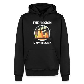 Kernenergie Spruch für Kernenergie - Männer Premium Bio Hoodie - Schwarz - Vorne - Nico (187cm)
