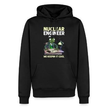 Kernenergie Spruch für Kernenergie - Männer Premium Bio Hoodie - Schwarz - Vorne - Nico (187cm)