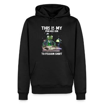 Kernenergie Spruch für Kernenergie - Männer Premium Bio Hoodie - Schwarz - Vorne - Nico (187cm)