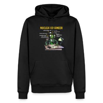 Kernenergie Spruch für Kernenergie - Männer Premium Bio Hoodie - Schwarz - Vorne - Nico (187cm)