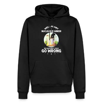 Kernenergie Spruch für Kernenergie - Männer Premium Bio Hoodie - Schwarz - Vorne - Nico (187cm)