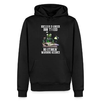 Kernenergie Spruch für Kernenergie - Männer Premium Bio Hoodie - Schwarz - Vorne - Nico (187cm)