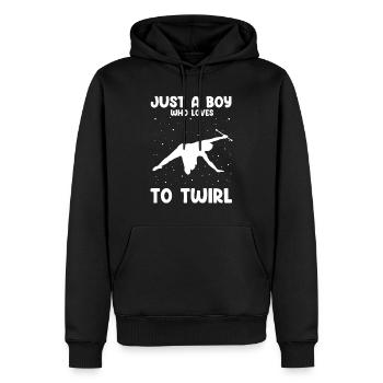 Gymnastik Design für Taktstock drehen - Männer Premium Bio Hoodie - Schwarz - Vorne - Nico (187cm)