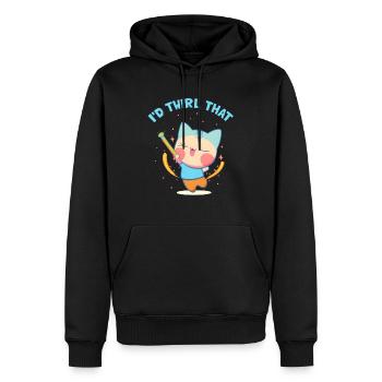 Gymnastik Design für Taktstock drehen - Männer Premium Bio Hoodie - Schwarz - Vorne - Nico (187cm)