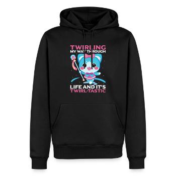 Stocktanz Design für Stabtänzerin - Männer Premium Bio Hoodie - Schwarz - Vorne - Nico (187cm)