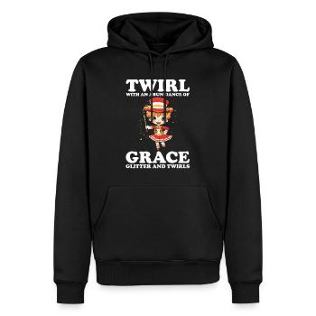 Gymnastik Design für Taktstock drehen - Männer Premium Bio Hoodie - Schwarz - Vorne - Nico (187cm)