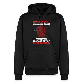 Forensische Kriminologie und Tatort-Ermittler - Männer Premium Bio Hoodie - Schwarz - Vorne - Nico (187cm)