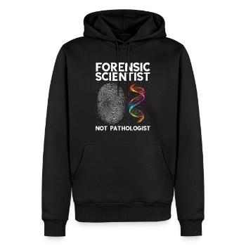 DNA-Analyst und Kriminallabor - Männer Premium Bio Hoodie - Schwarz - Vorne - Nico (187cm)
