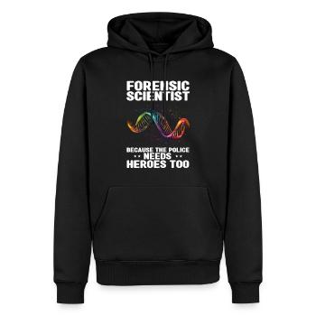 Forensischer Wissenschaftler und Kriminallabor - Männer Premium Bio Hoodie - Schwarz - Vorne - Nico (187cm)