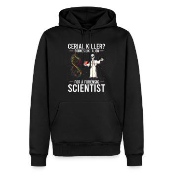 Forensischer Wissenschaftlicher Ermittler - Männer Premium Bio Hoodie - Schwarz - Vorne - Nico (187cm)