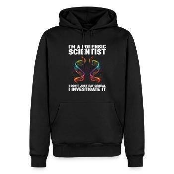 Forensik und forensische Wissenschaft - Männer Premium Bio Hoodie - Schwarz - Vorne - Nico (187cm)
