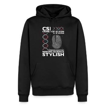 Forensische Kriminologie und Tatort-Ermittler - Männer Premium Bio Hoodie - Schwarz - Vorne - Nico (187cm)