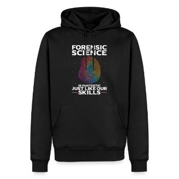 Forensische Kriminologie und Tatort-Ermittler - Männer Premium Bio Hoodie - Schwarz - Vorne - Nico (187cm)