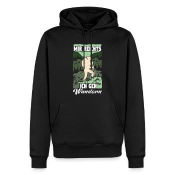 Mir Reichts ich geh Wandern Rucksack Wanderweg - Männer Premium Bio Hoodie - Schwarz - Vorne - Nico (187cm)