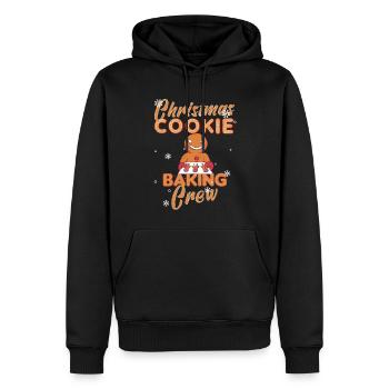 Biscuits de Noël Cookie Cookie Merry - Sweat à capuche Premium bio Homme - noir - Devant - Nico (187cm)